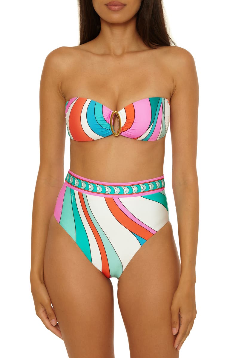 Trina Turk Apollo Bandeau Bikini Top, Alternate, color, Multi