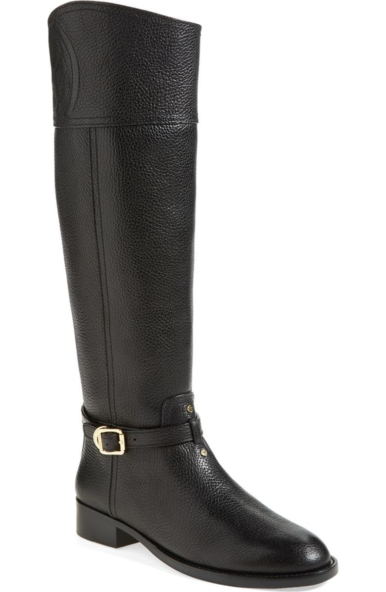 Tory Burch 'Marlene' Leather Riding Boot, Main, color,