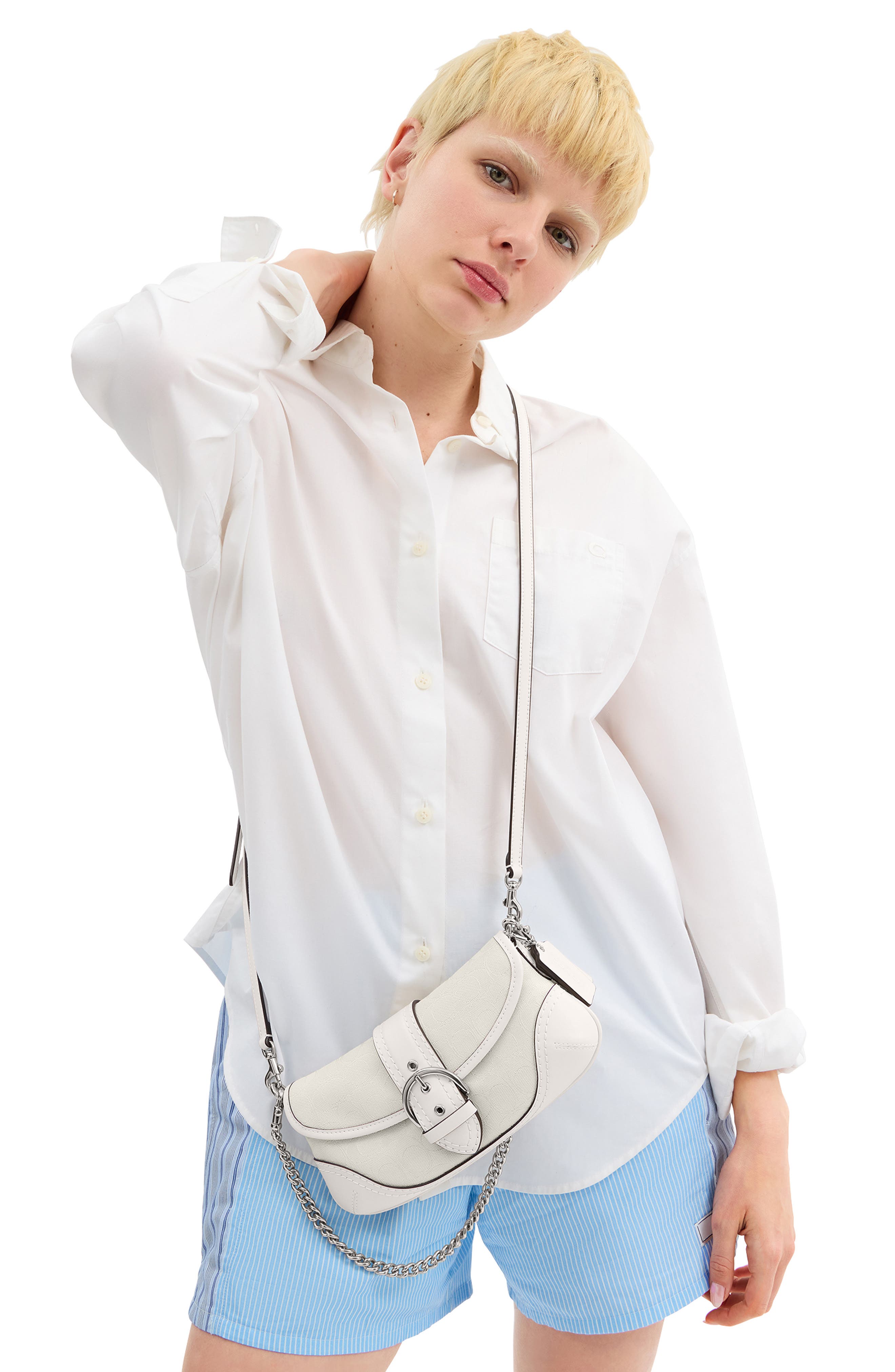 COACH Soho 25 Signature Jacquard Canvas Shoulder Bag, Alternate, color, 