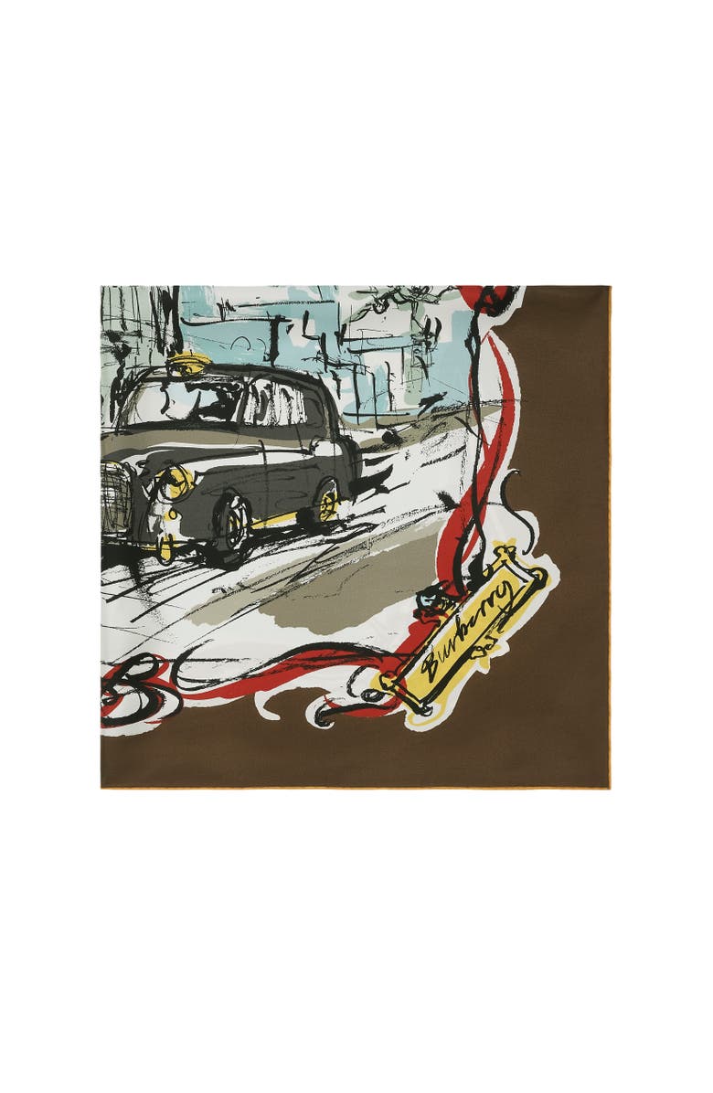 Burberry Westminster Silk Scarf, Alternate, color, Mulch