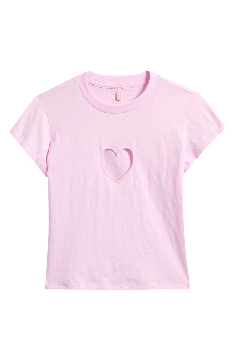 SKIMS Worn In Jersey Pajama Baby Tee, Alternate, color, Baby Pink