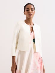Phase Eight Cropped Round Neck Jacket