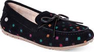 Minnetonka Embroidered Suede Moccasin