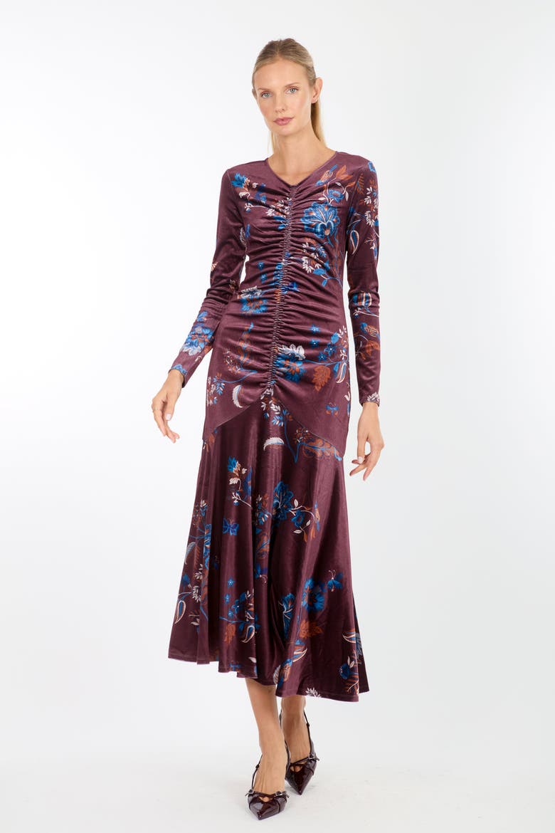 Dusk Dress, Alternate, color, Burgundy Floral