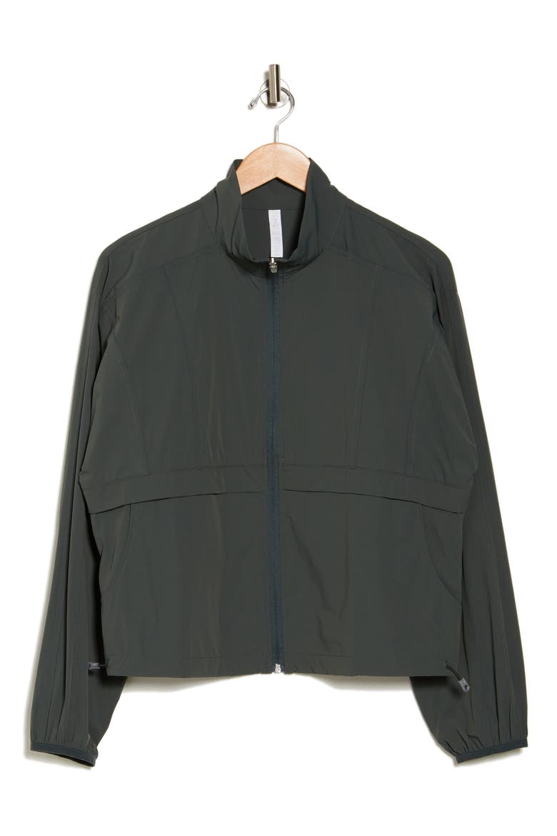 Stride Woven Zip Up Jacket, Alternate, color, GREEN URBAN