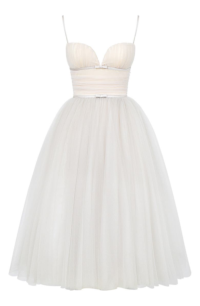 HOUSE OF CB Countess Sleeveless Tulle Midi Dress, Alternate, color, Wind Chime