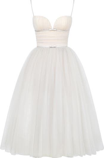 HOUSE OF CB Countess Sleeveless Tulle Midi Dress | Nordstrom
