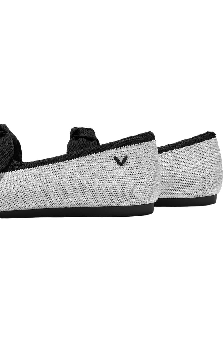 VIVAIA Pointed-Toe Bow Flats, Alternate, color, Metallic Diamond Black