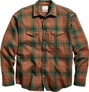 Billy Reid Large Scale Plaid Flannel Button-Up Western Shirt