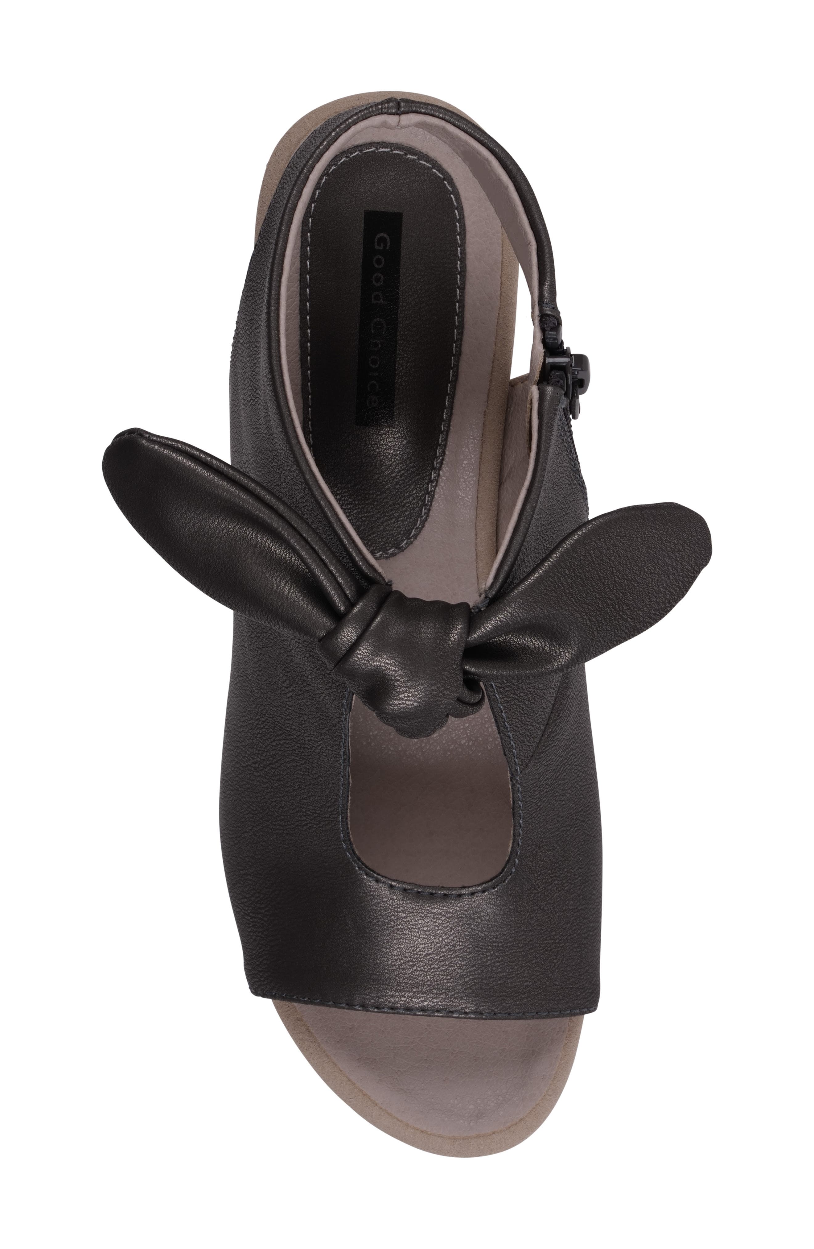 Kimora Bow Block Heel Bootie, Alternate, color, PEWTER