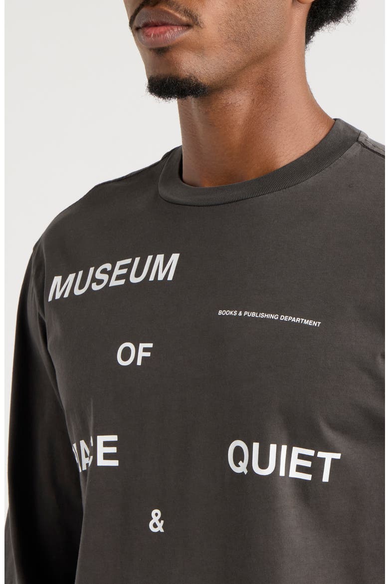 Publishing Dept Long Sleeve Cotton Graphic T-Shirt, Alternate, color, BLACK