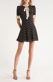 Reformation Whimsical Tie Neck Dress