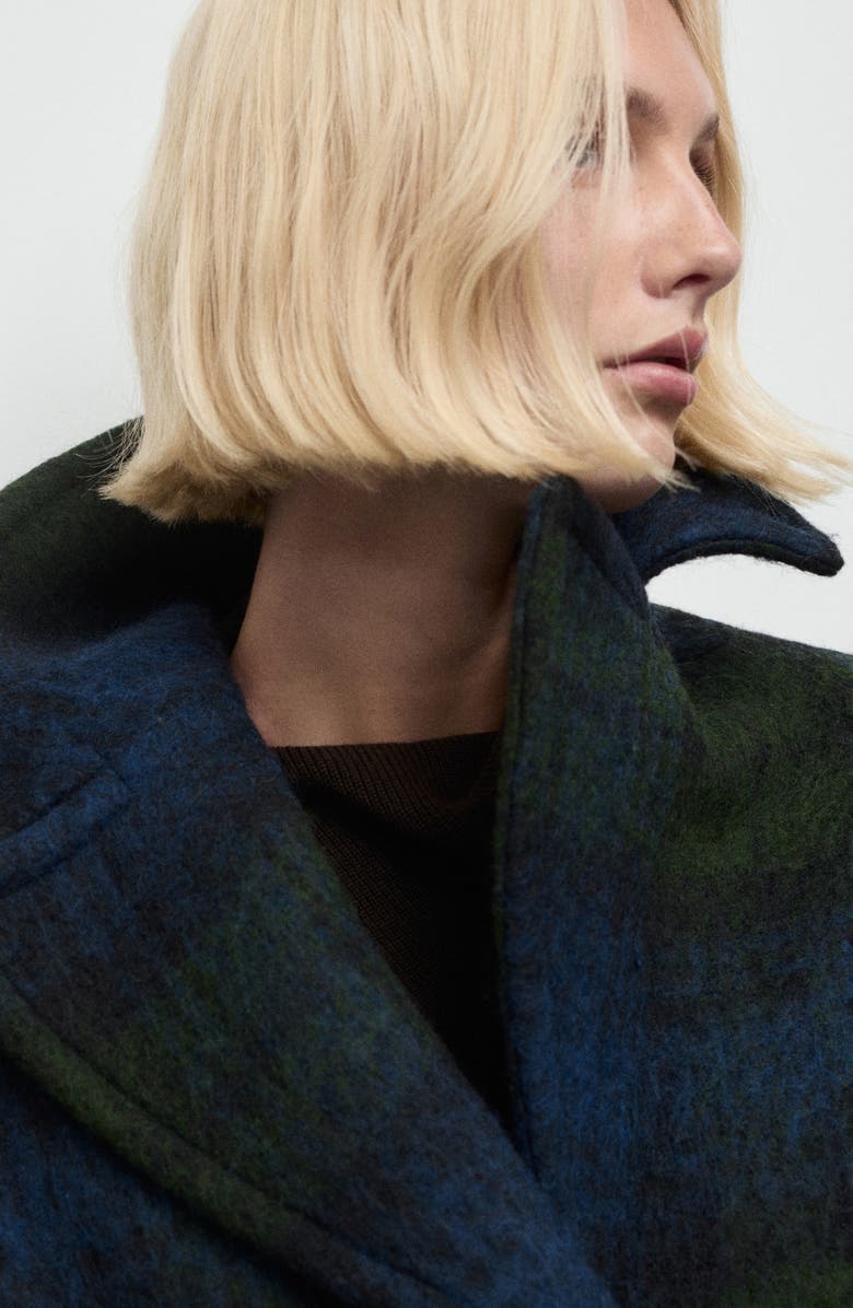 MANGO Check Print Oversize Coat, Alternate, color,