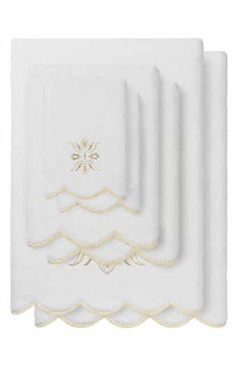 Flower Crest Scallop 6-Piece Bath Towel Set