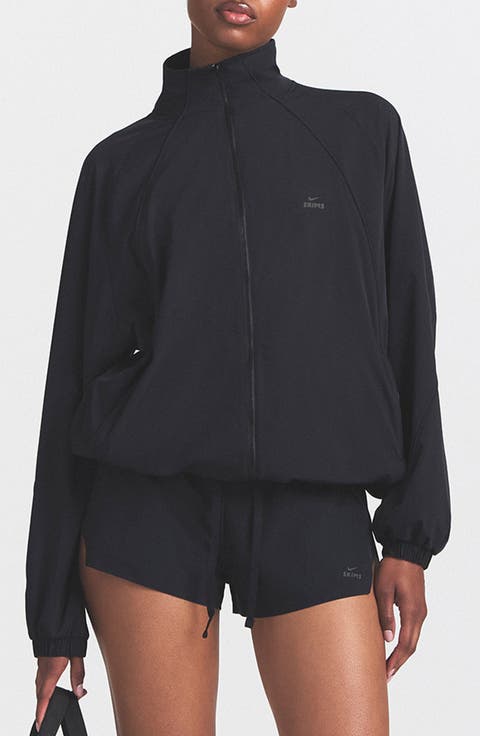 Oversize Stretch Nylon Jacket (Regular & Plus)