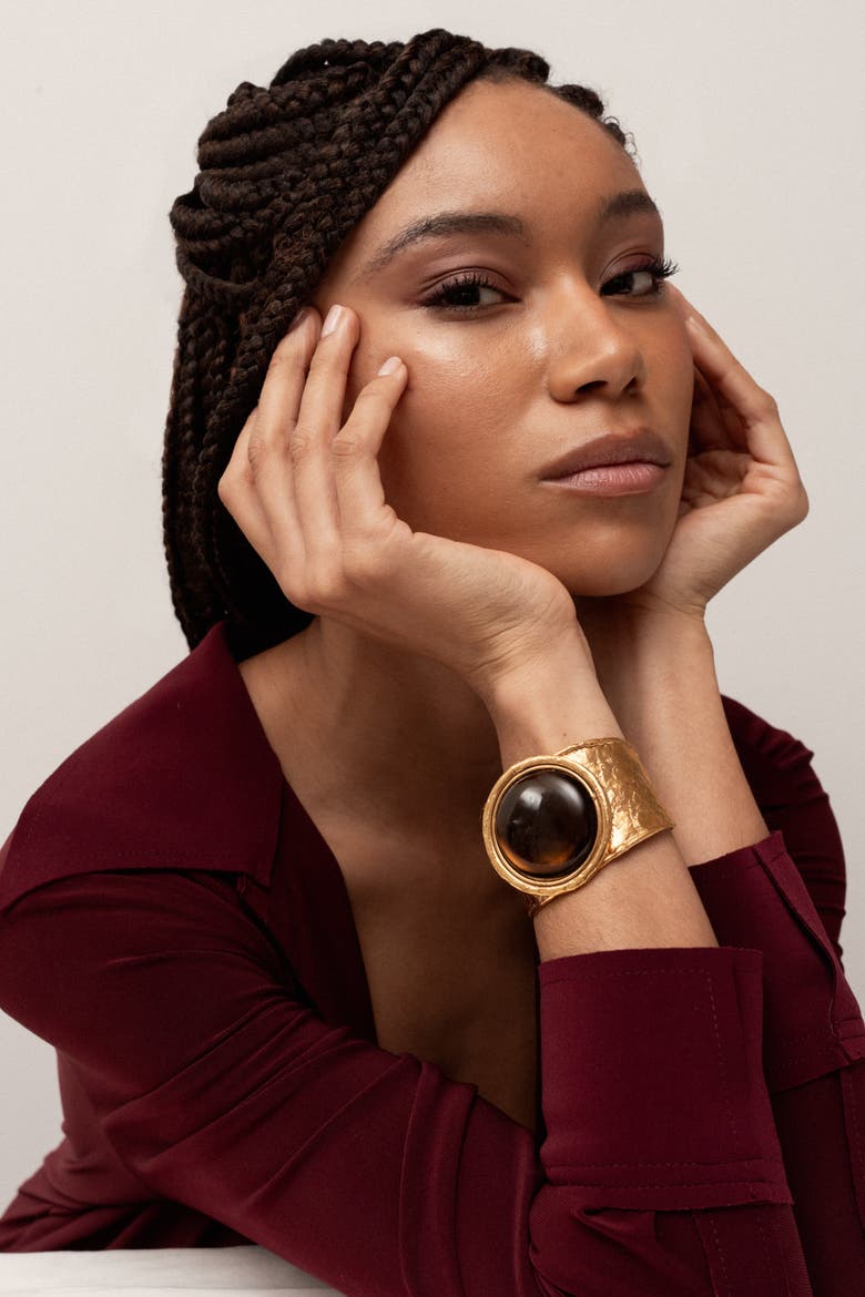 Sphere Cuff, Alternate, color, SMOKY QUARTZ