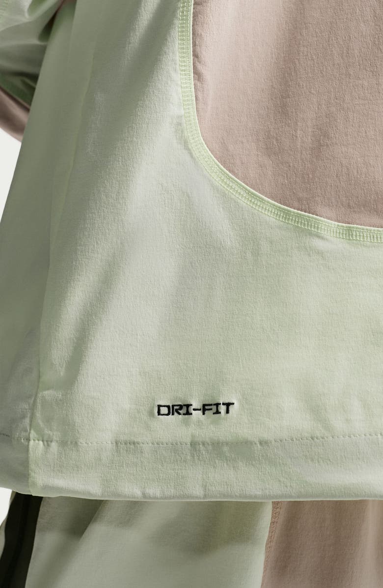 Nike Tech Dri-FIT Oversize Woven Nylon Hooded Windrunner Jacket, Alternate, color, Cream/ Black