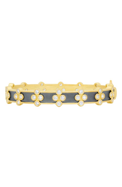 FREIDA ROTHMAN Signature Brooklyn in Bloom Bangle in Gold And Black 