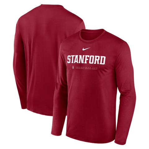 Men's Nike Cardinal Stanford Cardinal 2025 Courtside Basketball Shootaround Legend Dri-FIT Long Sleeve T-Shirt
