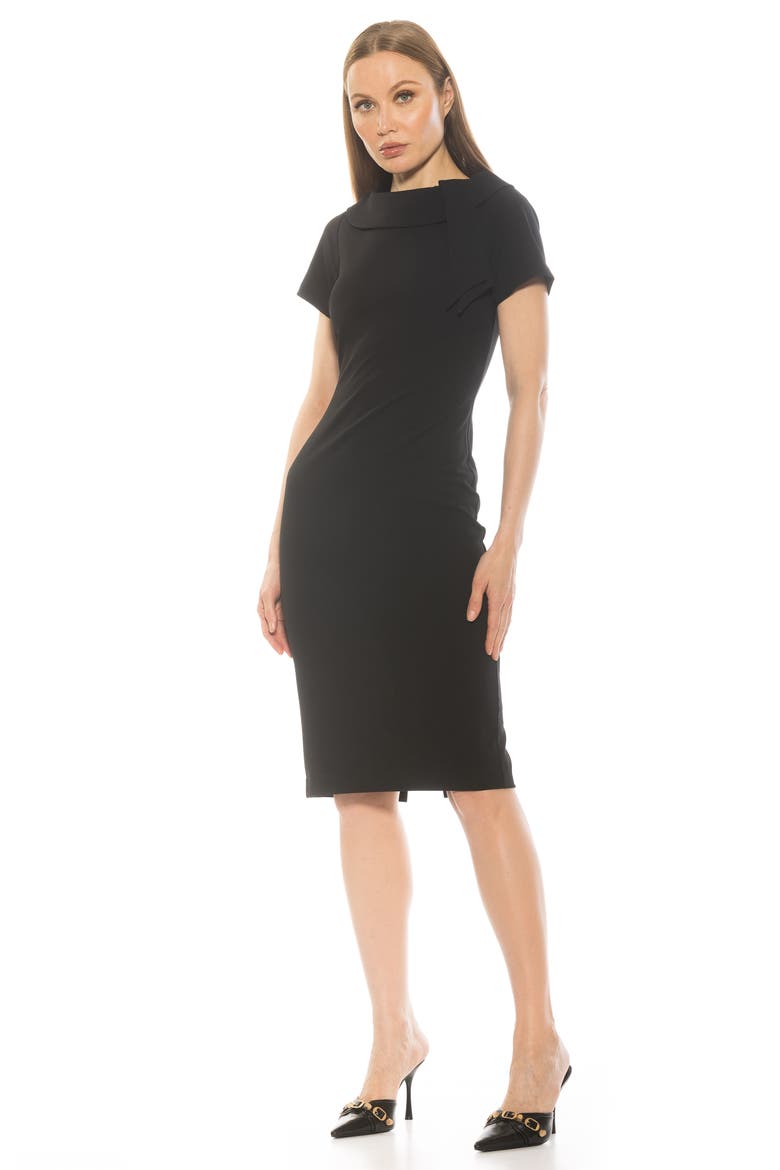 Wrene Sheath Dress, Alternate, color, BLACK