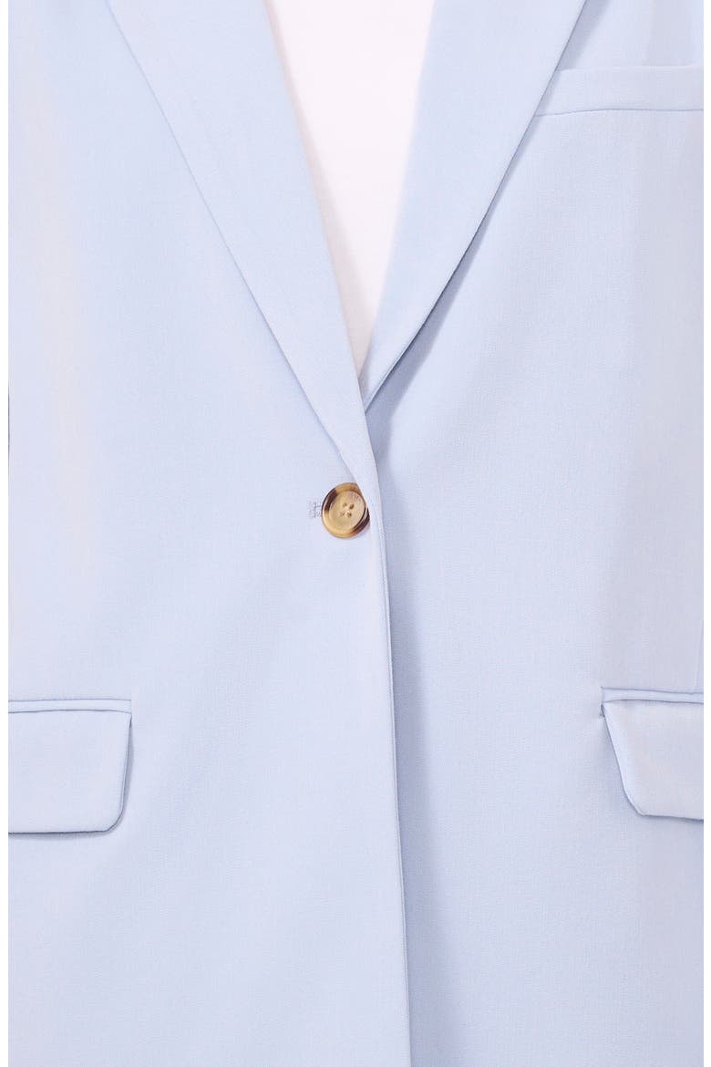 Single Button Relaxed Blazer, Alternate, color, BLUE FOG