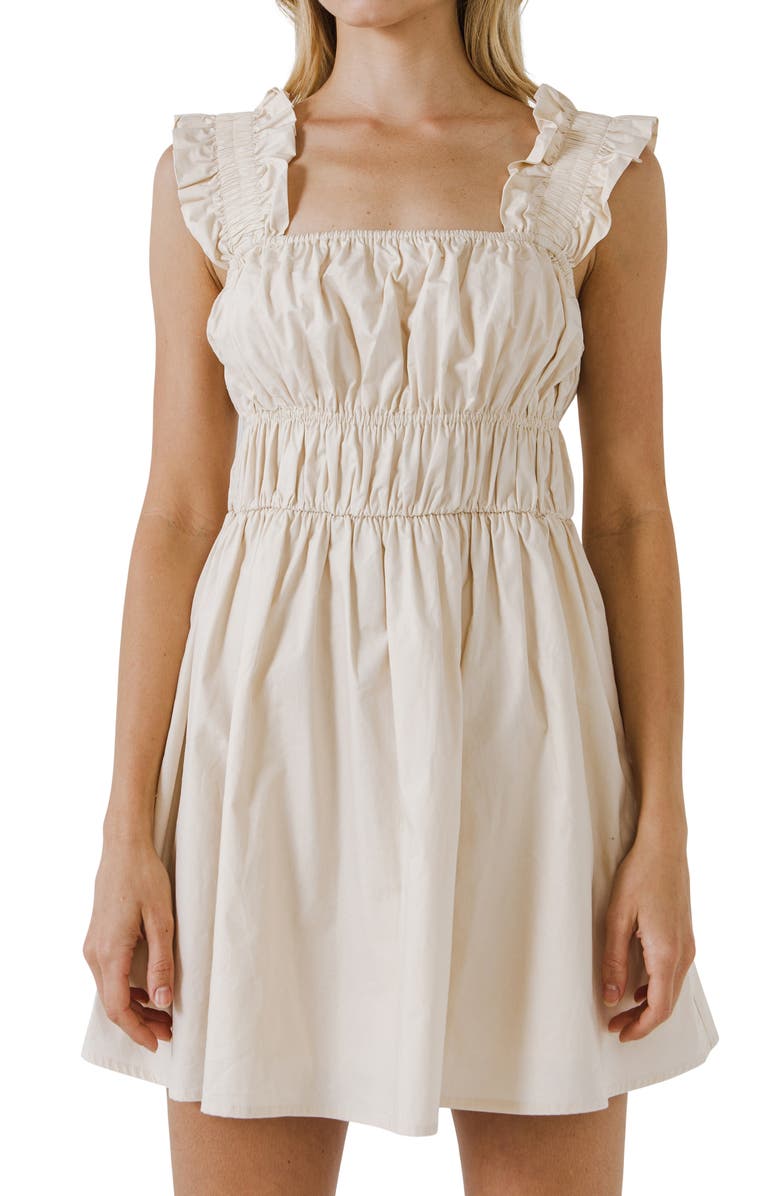 English Factory Ruffle Detail Cotton Minidress, Alternate, color, 