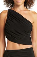 Norma Kamali Diana One-Shoulder Swim Top