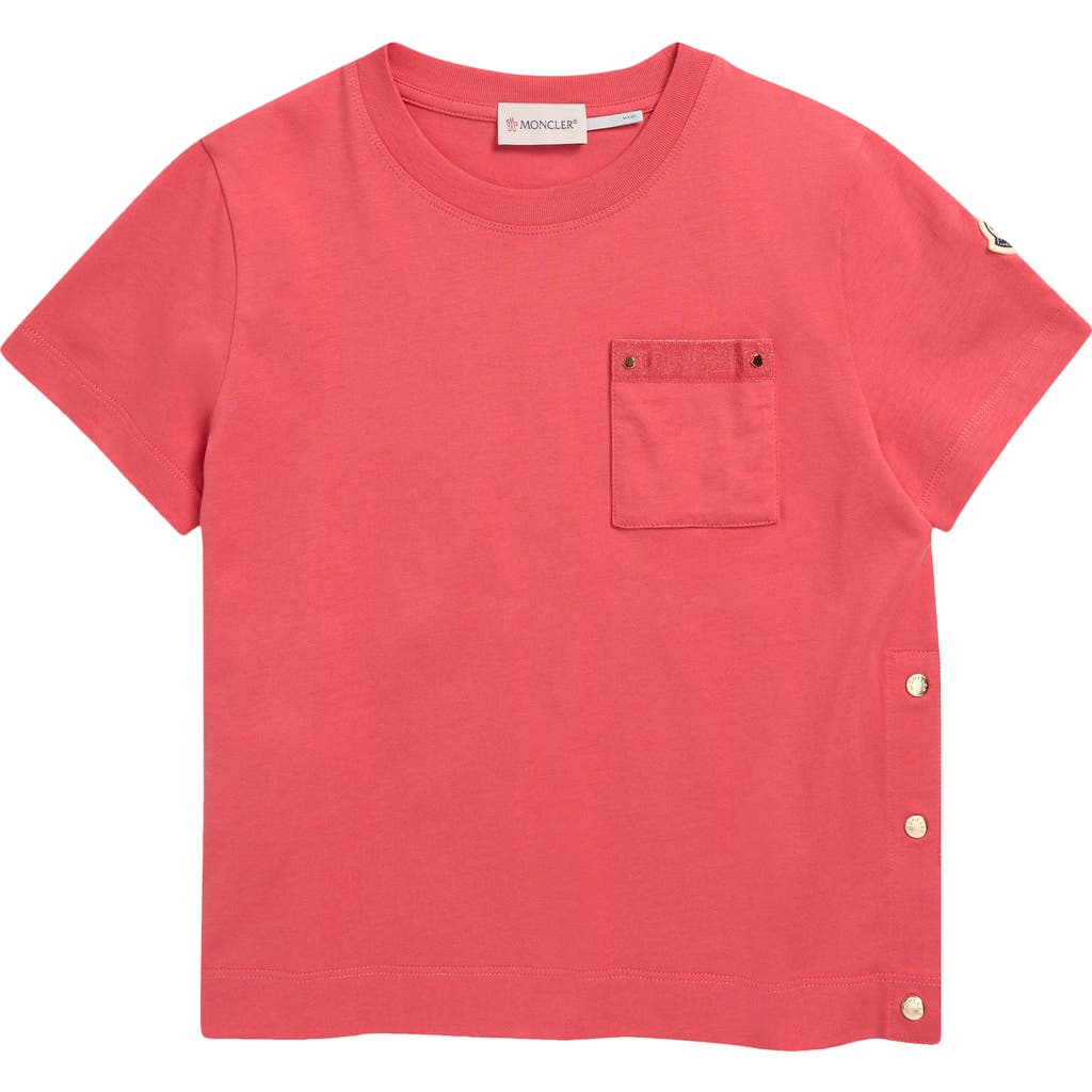 Moncler Kids' Short Sleeve T-shirt In Red