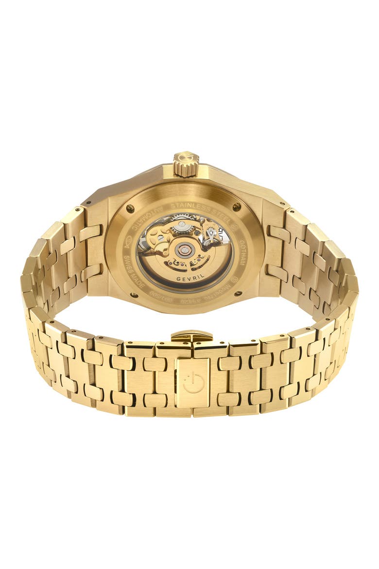 Gotham Bracelet Watch, 41mm, Alternate, color, GOLD