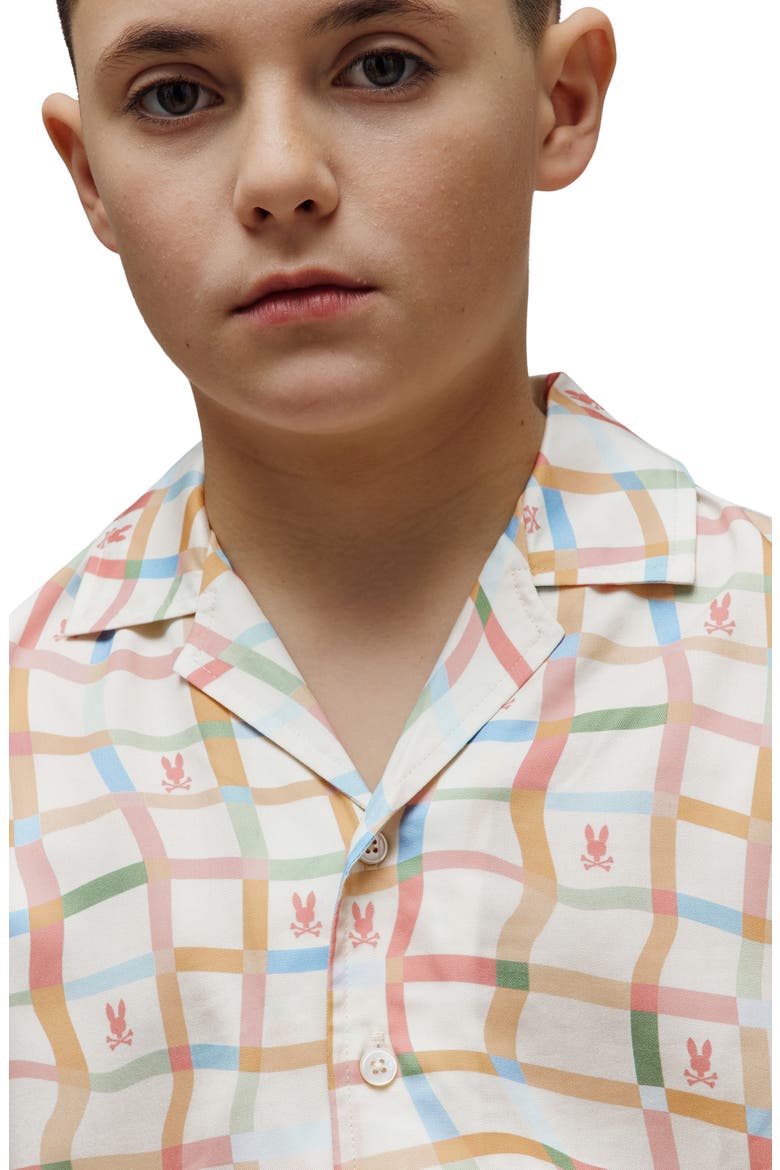 Kids' Atlas Windowpane Check Button-Up Shirt, Alternate, color, PRISTINE
