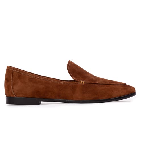 Black Suede Studio Allie Suede Loafer In Brown