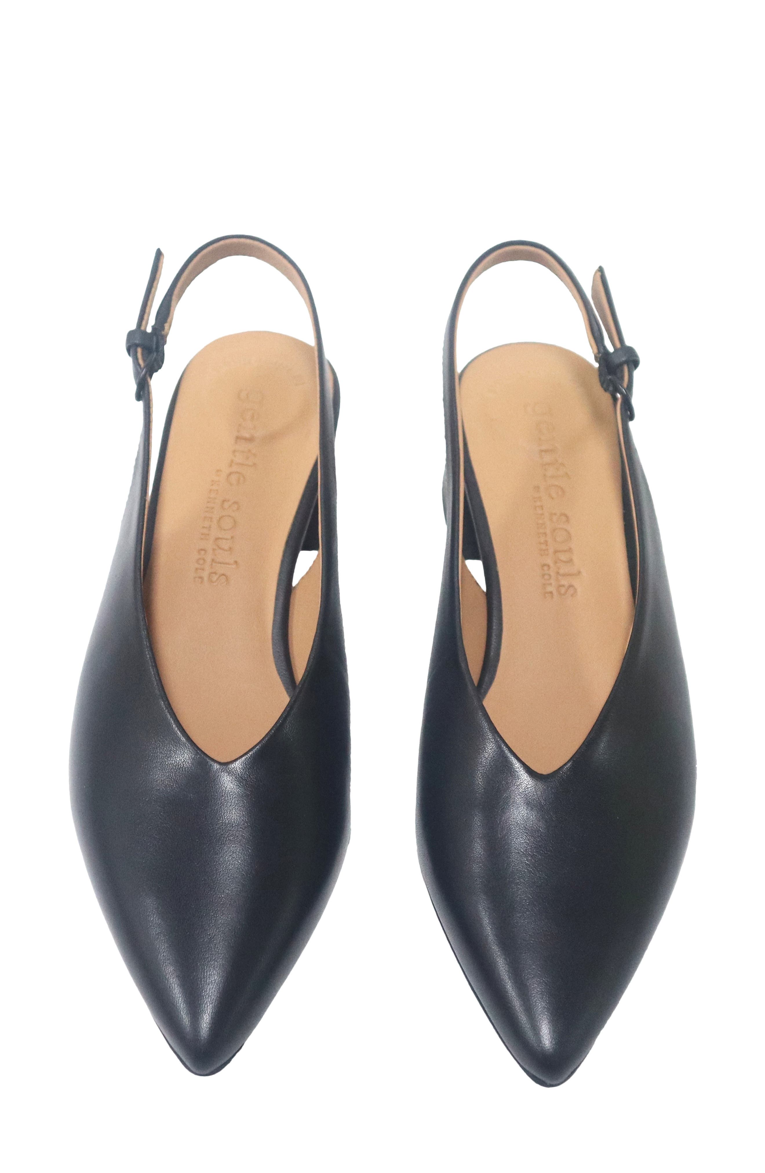 Ginette Slingback Pump, Alternate, color, BLACK LEATHER