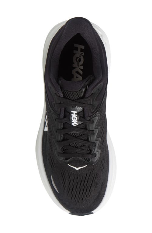 Hoka Bondi 9 Running Shoe In Black/white