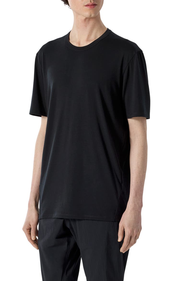 Frame Merino Wool Blend T-Shirt, Main, color, BLACK