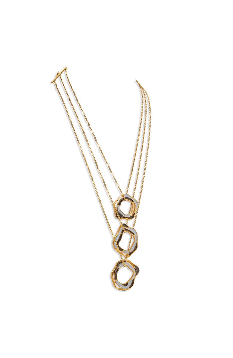 Dhwani Bansal AQUA LAYERED NECKLACE, Alternate, color, 