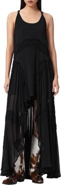 AllSaints Dorina Ruffle High-Low Dress
