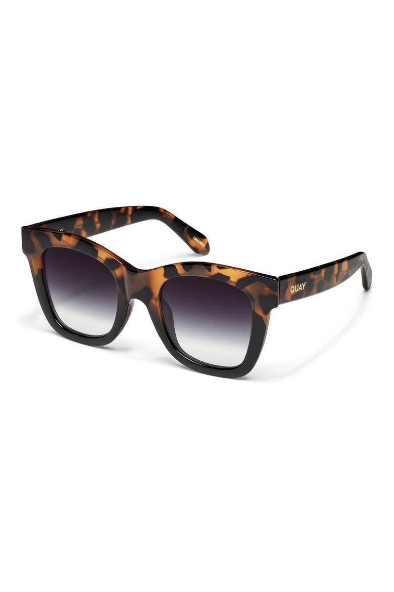 After Hours 51mm Square Sunglasses, Alternate, color, TORT BLACK/ BLACK FADE LENS