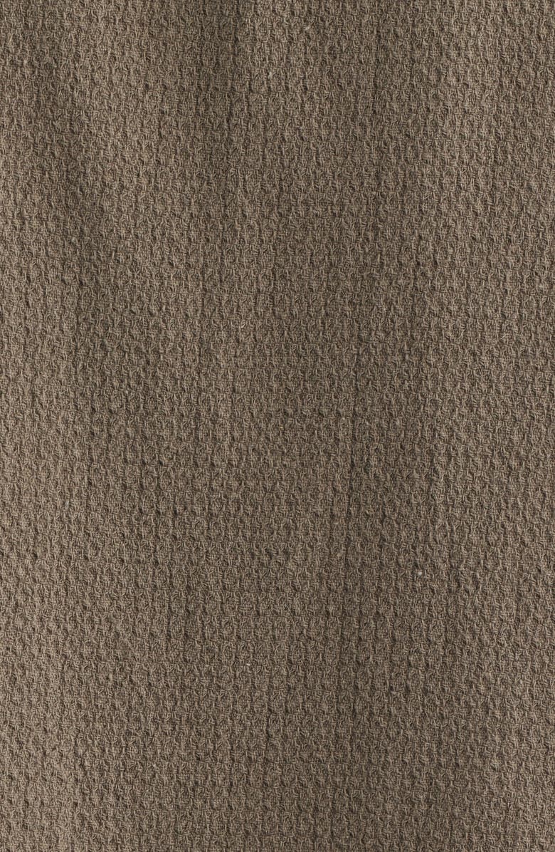 FRAME Open Weave Short Sleeve Cotton Blend Button-Up Shirt, Alternate, color, Warm Grey