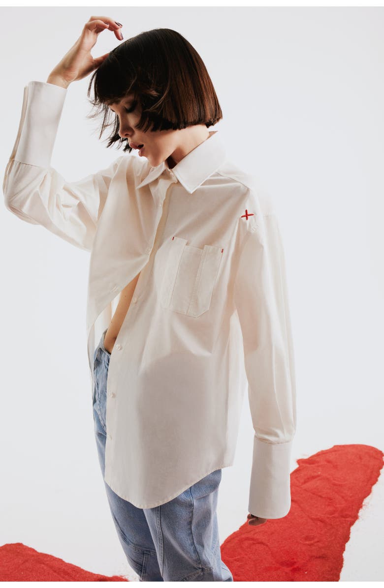 PCFG Cotton Long Sleeve Shirt, Alternate, color, White