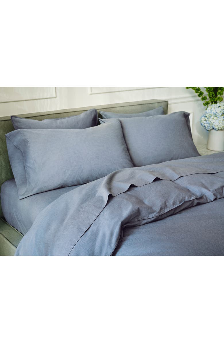Coyuchi Organic Crinkled Percale<sup>™</sup> Duvet Cover, Alternate, color,