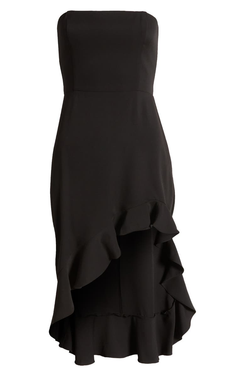 Amanda Uprichard Mally Strapless High-Low Dress, Alternate, color, 
