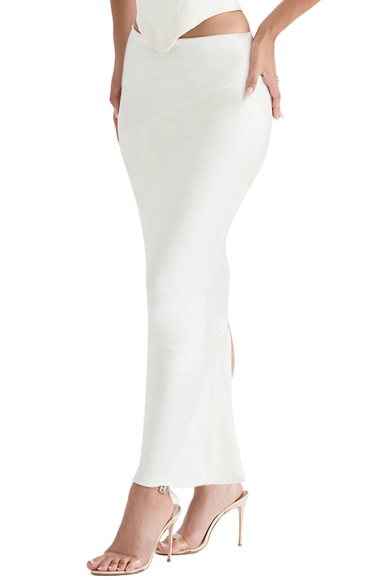 HOUSE OF CB Colette Satin Skirt, Alternate, color, Ivory