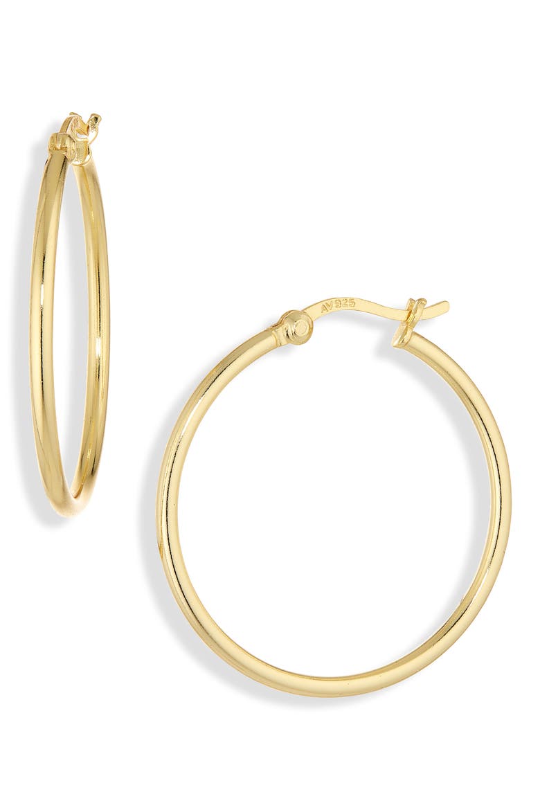Classic Tube Hoop Earrings, Main, color, GOLD