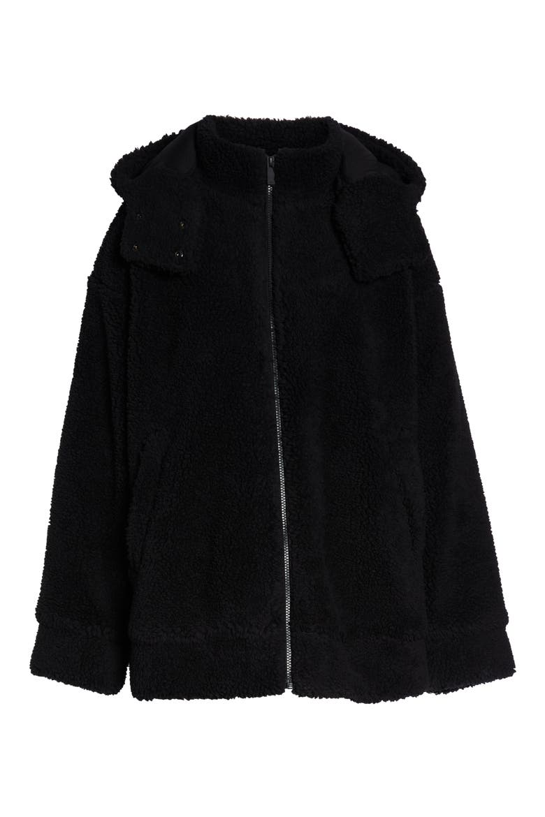 Norte Faux Fur Coat, Alternate, color, BLACK