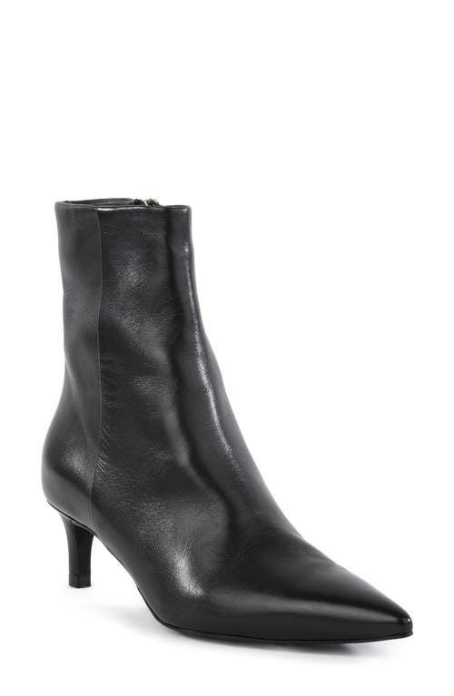 Seychelles Dinner Date Pointed Toe Boot In Black Leather