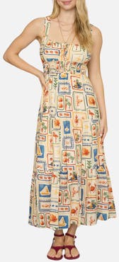 Blu Pepper Mixed Print Sleeveless Maxi Dress