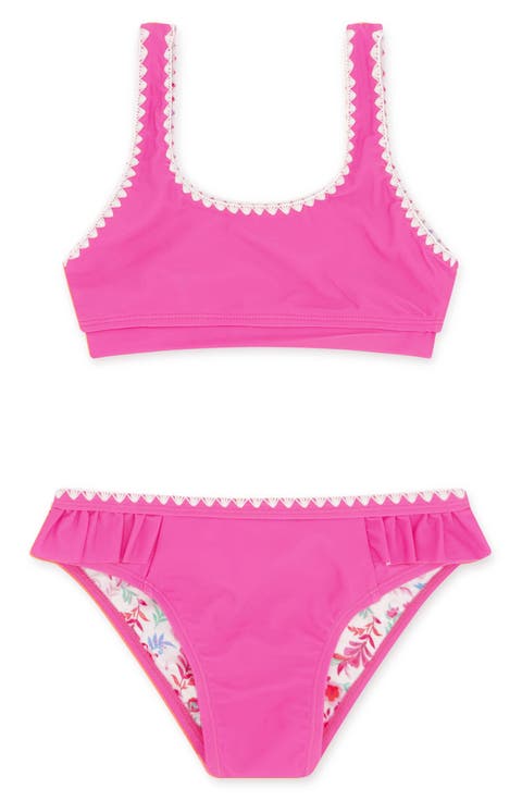 Kids' 4 The Frill of It Whipstitch Trim UPF 50+ Two-Piece Swimsuit (Toddler)