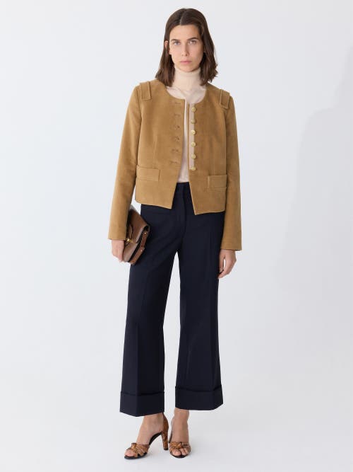 Callas Milano Aubrey Cropped Jacket In Brown