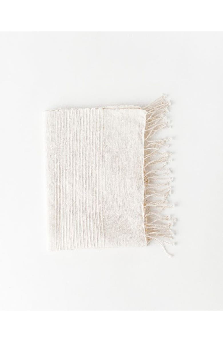 Creative Women Riviera Cotton Hand Towel, Main, color, Natural