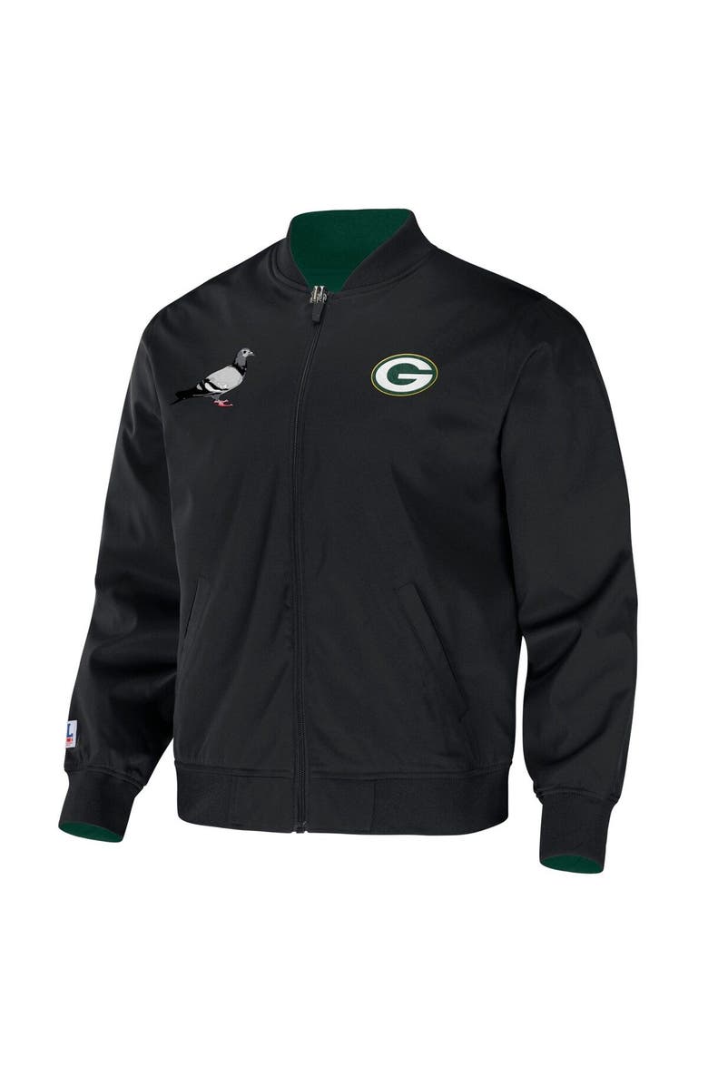 STAPLE Men's NFL x Staple Hunter Green Green Bay Packers Reversible Core Jacket, Alternate, color,